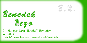 benedek mezo business card